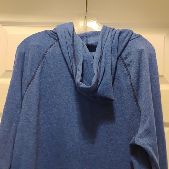 PINK Victoria's Secret Dark Blue Navy Zip Up Classic Hoodie Jacket Love Size L - Picture 4 of 6